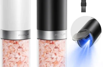 [Amazon US, 40% OFF] Electric Salt and Pepper Grinder Set: Automatic, Adjustable Coarseness, LED Light, XL Capacity – $5.99