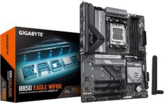 [MOTHERBOARD] USED – LIKE NEW GIGABYTE B850 Eagle WIFI6E AMD AM5 LGA 1718 Motherboard, ATX for $73