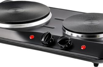Amazon.com – 1700W Ovente Electric Countertop Double Burner w/ Cast Iron Hot Plates (Black) – $19.19 (54% off)