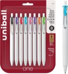 uniball one Retractable Gel Pens, Medium Point (0.7mm), Assorted Ink, 8 Pack – $5.79 (55% off)