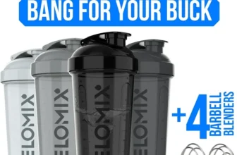 [Amazon US, 63% OFF] VELOMIX 4 Pack 28 oz Protein Shaker Bottles for Protein Mixes + 4x Wire Whisk – $9.99