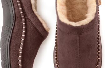 Zigzagger Men’s Slip On Moccasin Slippers, Indoor/Outdoor Warm Fuzzy Comfy House Shoes, Fluffy Wide Loafer Slippers $25.28 [ 32% off ]