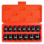 15-Piece 1/2″ Drive Shallow Impact Socket Set for $24