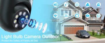 2-Pack 2K Light Bulb Security Cameras for Outdoor Use – $21.99