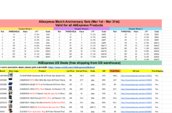 3Dprinting Big Sales on AliExpress March Anniversary up to 50% off