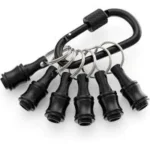 Valkynos 6-Piece 1/4″ Drill Bit Holder Key Chain Carabiner for $4.49