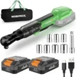 Workprox 20V Cordless Electric Ratchet Wrench Kit with 2 Batteries for $58.84