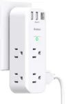 Addtam 6-Outlet Surge Protector with USB Ports for $6.99