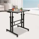 Adjustable Height Mobile Workstation Desk with Wheels for $63.59