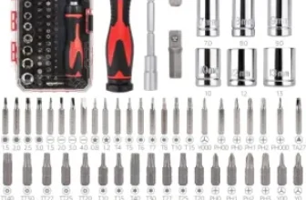 Amazon Basics 73-Piece Magnetic Ratchet Wrench & Screwdriver Set for $15