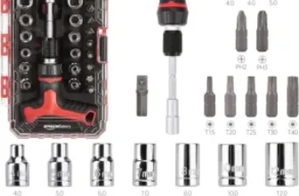 27-Piece Amazon Basics Magnetic T-Handle Ratchet Wrench and Screwdriver Set for $8.67