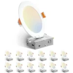 12-Pack Amico 6″ Ultra-Thin LED Recessed Ceiling Lights for $57