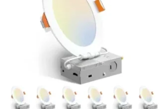 12-Pack Amico 6″ Ultra-Thin LED Recessed Ceiling Lights for $57