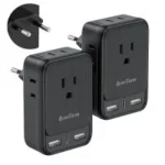 Anntane European Travel Adapter 2-Pack with 4 Outlets & 3 USB Ports for $15.99