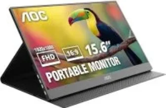 AOC 16T20 15.6″ 1080p IPS Portable Monitor for $49.99