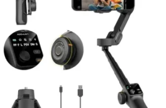AOCHUAN V8 3-Axis Gimbal Stabilizer with OLED Display – $35