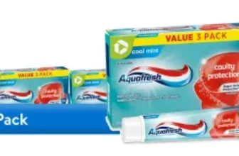 12-Pack Aquafresh Cavity Protection Fluoride Toothpaste for $9.97
