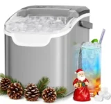 Auseo 26 lbs/24H Countertop Ice Maker Machine for $50