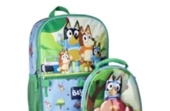 BBC Bluey Family Trip 17-inch Laptop Backpack Set for $11.48