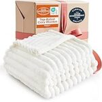 Bedsure GentleSoft White Throw Blanket, 50×60-in, Now $8.09