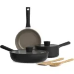 Bella 7-Piece Cookware Set with EverGood Ceramic Nonstick Coating for $28.85
