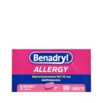 Benadryl Ultratabs Allergy Medicine 25mg – 100 Count for $9.90