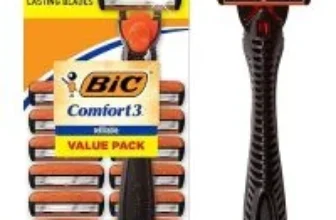 BIC Comfort 3 Hybrid Men’s Disposable Razor with 12 Cartridges for $7.44