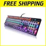 Black Mechanical Gaming Keyboard with Blue Switches for $75.59
