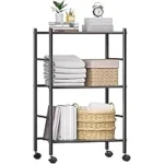 BolDuck 3-Tier Metal Shelf Organizer Rack with Wheels for $17.49