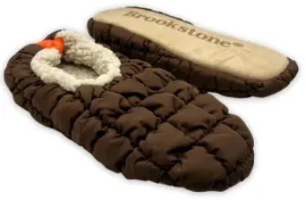 Brookstone Men’s Quilted Puffer Slipper Socks Now $9.99