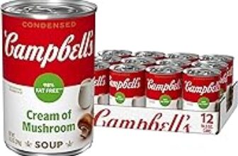 12-Pack Campbell’s Condensed Fat Free Cream of Mushroom Soup for $10.10