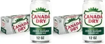 24-Pack Canada Dry Zero Sugar Ginger Ale Soda (12oz cans) for $9.50