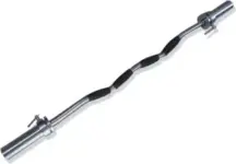 CAP Barbell 47″ Olympic EZ Curl Bar with Rubber Grips for $20
