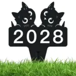 Cat Metal Address Plaque with Stake for $9.49