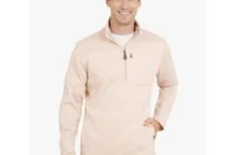 Chaps Men’s Quarter Zip Fleece Sweater for $10.89