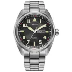 Citizen Eco-Drive Weekender Garrison Super Titanium Field Watch for $241.26