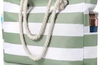 Clothirily Large Beach Tot Bag with Zipper and Water Bottle Pocket for $9.97