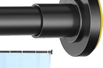 CorkLatta Adjustable Black Shower Curtain Rod for $7.97