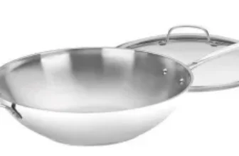 Cuisinart 14-Inch Stainless Stir-Fry Pan with Glass Cover for $14