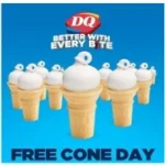 Free Small Vanilla Soft Serve Cone at Dairy Queen $0.00