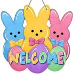 Deroro Easter Peeps Bunny Front Door Sign for $4.99