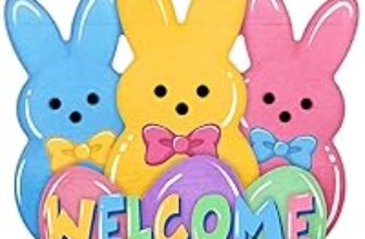 Deroro Easter Peeps Bunny Front Door Sign for $4.99