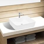 EDNRSOG Ceramic Bathroom Sink with Faucet Hole for $109.28
