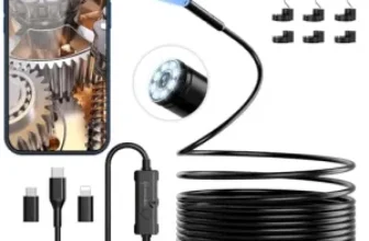 ENNOVOR 1920P HD Endoscope Borescope with 16.4ft Semi-Rigid Cable for $9.94