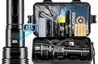 Esgofo EG0770 Super Bright Rechargeable Flashlight – 10000 Lumens for $12.58