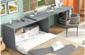 Euroco Murphy Bed with Rotatable Desk and Shelves (Queen) for $200