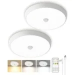 Ezvalo 400lm Rechargeable Motion Sensor Ceiling Light (2-Pack) – $22.39