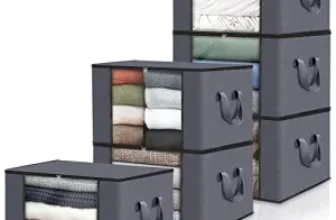 6-Pack Fab Totes 60L Zipper Storage Bags for $10