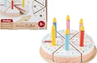 Fisher-Price 14-Piece Wooden Pretend Play Cake Set for $12.80