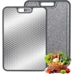 Folumad 15″x10″ Stainless Steel Double-Sided Cutting Board for $12.49